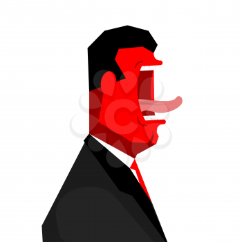 Angry Boss yelling. Office life. Businessman screaming. Vector illustration
