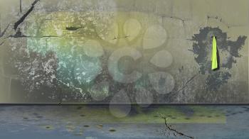 Digital painting of the Old wall