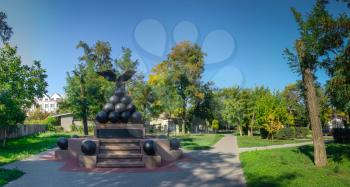 Ochakov, Ukraine - 09.22.2018. Monument to the brigadier Gorich, hero of the Russian-Turkish war 1787
