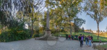 Uman, Ukraine - 10.13.2018. Beautiful autumn in Sofiyivka park in the city of Uman, Ukraine