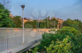 Odessa, Ukraine - 06.12.2019. Teschin bridge in a centre of Odessa city, Ukraine