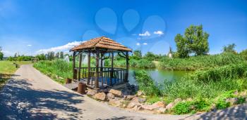 Zaporozhye, Ukraine 07.21.2020. Voznesenovsky park in Zaporozhye, Ukraine, on a sunny summer morning