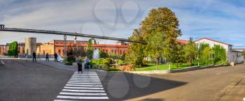 Shabo, Ukraine 09.29.2019. Modern winery in Shabo village, Odessa region, Ukraine, on a sunny autumn day