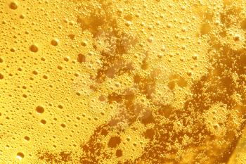 Closeup of beer froth abstract background