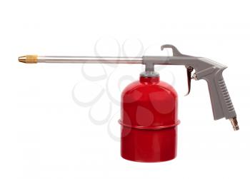 Red air gun isolated on white background