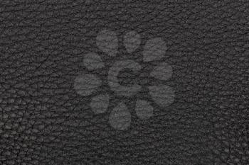 Natural black leather surface texture  for background