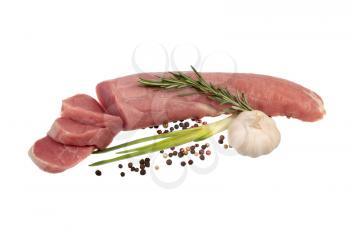 Pork  tenderloin isolated on white background