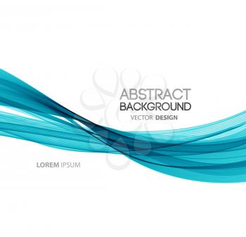 Vector Abstract curved lines background. Template brochure design