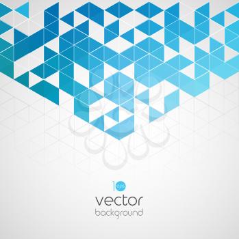 Abstract technology background with color triangle. Vector illustration.