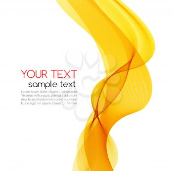Abstract motion smooth color wave vector. Curve orange lines 