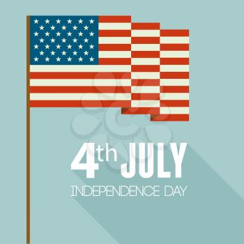 American Independence Day  Patriotic background. Vector Flat design