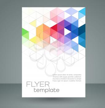 Vector color abstract geometric banner with triangle shapes.