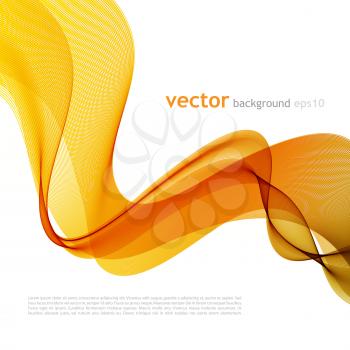 Vector illustration Abstract colorful background with orange smoke wave
