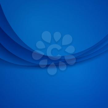 Blue vector Template Abstract background with curves lines and shadow. For flyer, brochure, booklet and websites design