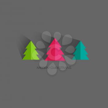 Vector illustration Merry Christmas card tree decoration. EPS10