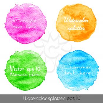 Watercolor splatters. Vector illustration EPS 10