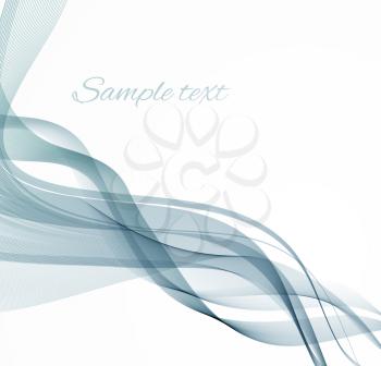 Abstract color smoke curved lines. Vector background.