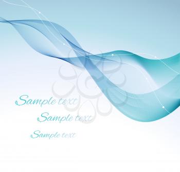 Abstract color smoke curved lines. Vector background.