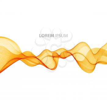 Vector Abstract orange curved lines background. Template brochure design
