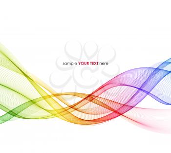 Vector Abstract spectrum curved lines background. Template brochure design