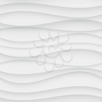 Seamless Wave Pattern. Curved Shapes Background. Regular White wave Texture