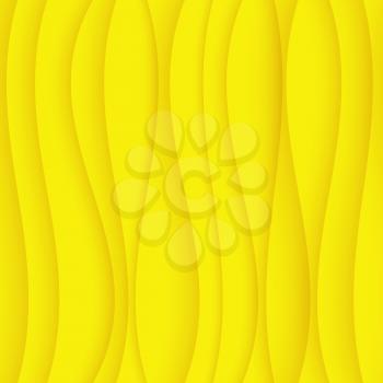 Seamless Wave Pattern. Curved Shapes Background. Regular yellow wave Texture