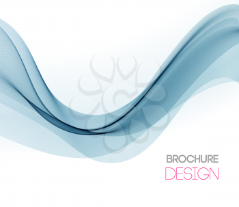 Abstract vector background with smooth color wave. Smoke wavy lines