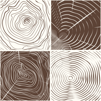 Vector wood rings texture or tree rings conceptual background