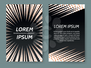 Brochure template with abstract motion effect vector illustration