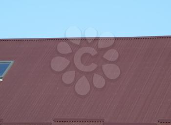 Roof metal sheets. Modern types of roofing materials.