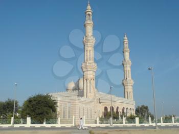 Mosque in Arab Emirates. Building of a religious cult.