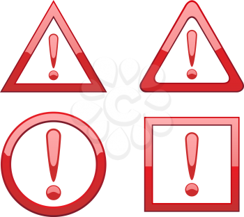Attention symbol isolated on white background