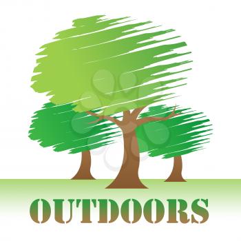 Outdoors Trees Representing Natural And Scenic Countryside