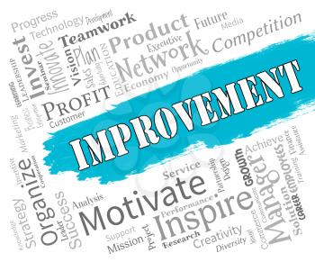 Improvement Words Showing Progress Upgrade And Development