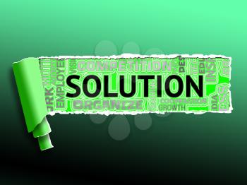 Solution Icons Representing Solving Successful And Resolution