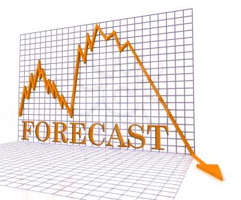 Forecast Graph Negative Representing Economic Downturn 3d Rendering