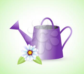 Watering Can Representing Plant Outdoors 3d Illustration