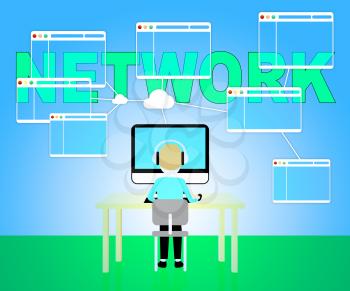 Computer Network Representing Global Communications 3d Illustration
