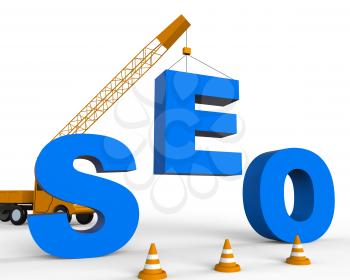 Build Seo Meaning Search Engine 3d Rendering