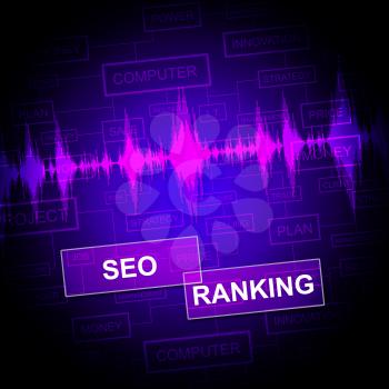 Seo Ranking Showing Search Engine And Optimizing