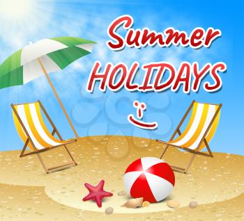 Summer Holidays Representing Holiday Getaway And Break