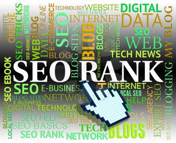 Seo Rank Showing Web Site And Www