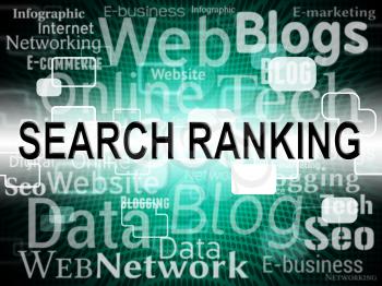 Search Ranking Representing Searches Position And Comparison