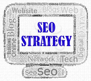 Seo Strategy Showing Search Engines And Strategies