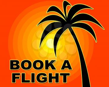 Book Flight Meaning Reserved Plane And Airplane