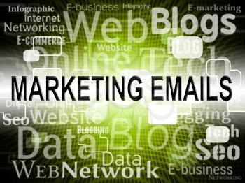 Marketing Emails Representing Search Engine And Emarketing