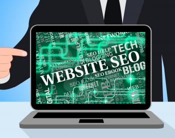 Website Seo Representing Search Engines And Computing