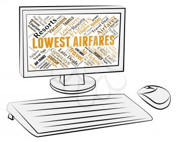 Lowest Airfares Indicating Current Price And Plane