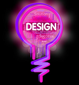 Design Lightbulb Representing Layout Plan And Develop