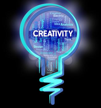 Creativity Lightbulb Representing Conception Concept And Design